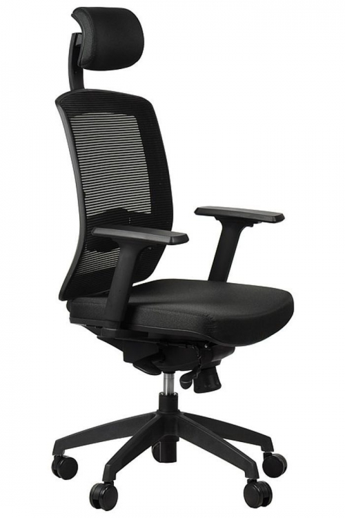Fotel Biurowy GN-301 z wysuwem siedziska, czarny