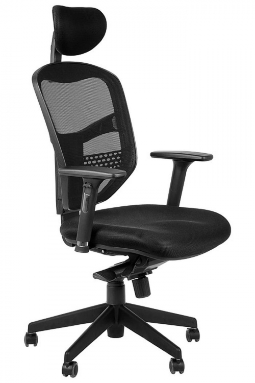 Fotel Biurowy HN-5038 czarny z wysuwem siedziska