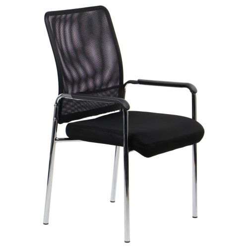 Krzesło dostawne CN-7501 czarny z podłokietnikami