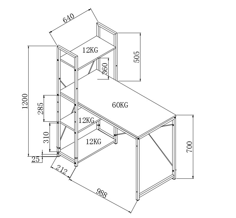 Biurko NARVIK B1 Biurko NARVIK B1