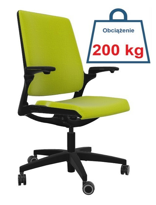 Fotel biurowy SMART SB10S atest wytrzymałości do 200 kg/atest do pracy 24/7 - tapicerowany