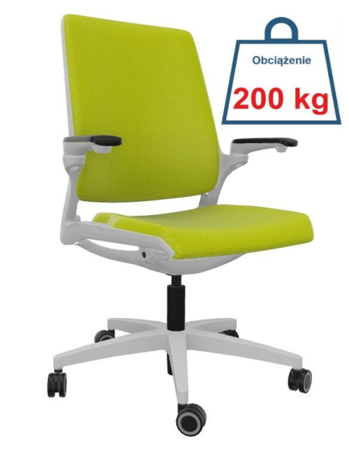Fotel biurowy SMART SW10S atest wytrzymałości do 200 kg/atest do pracy 24/7- tapicerowany