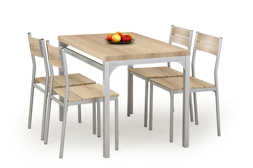 Zestaw: stół MALCOLM + 4 krzesła sonoma