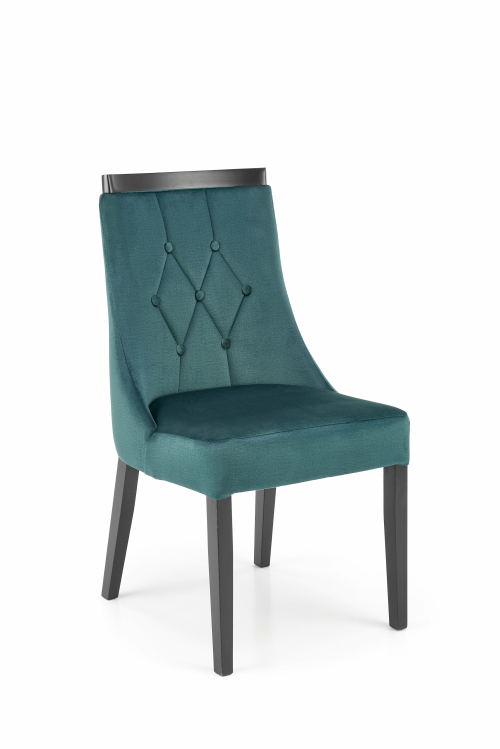 ROYAL krzesło czarny / tap: MONOLITH 37 (c.zielony)