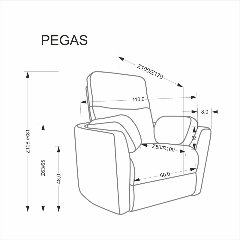 PEGAS fotel wypoczynkowy musztardowy (1p=1szt) PEGAS fotel wypoczynkowy musztardowy (1p=1szt)