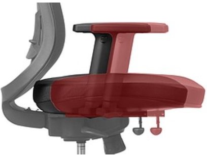 Fotel biurowy FORTE atest wytrzymałości do 150 kg/atest do pracy 24/7 - Wysuw siedziska