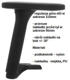 Fotel obrotowy BALANCE z podnóżkiem czarny - LINE