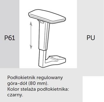 Fotel biurowy lightUP 250 - P61 PU