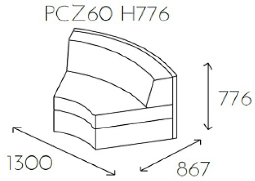 Siedzisko łukowe PL@NET PCZ60 H776