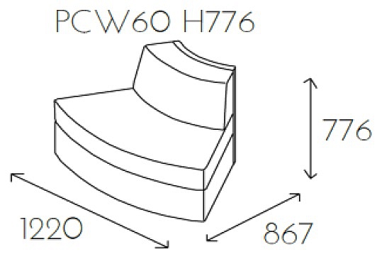 Siedzisko łukowe PL@NET PCW60 H776
