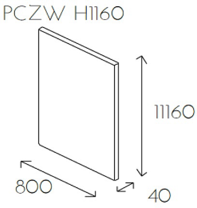 Ściana wisząca PL@NET PCZW H1160