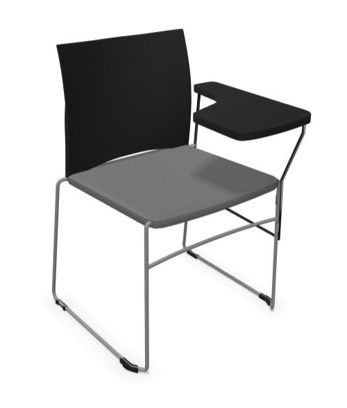 Krzesło biurowe konferencyjne ARIZ 560V na płozie  z blatem
