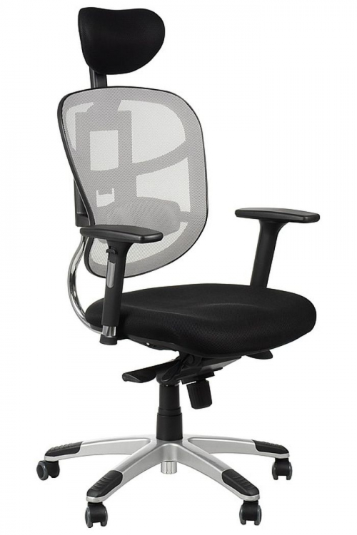 HN-5018 Fotel Biurowy szary z wysuwem siedziska