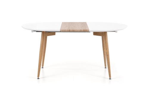 Stół rozkładany EDWARD 120-200/100/75 cm biały / dąb san remo