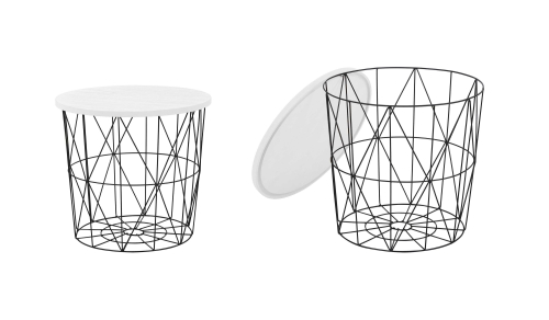 Ława MARIFFA czarny/ biały