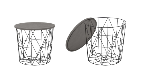 Ława MARIFFA czarny/ popielaty