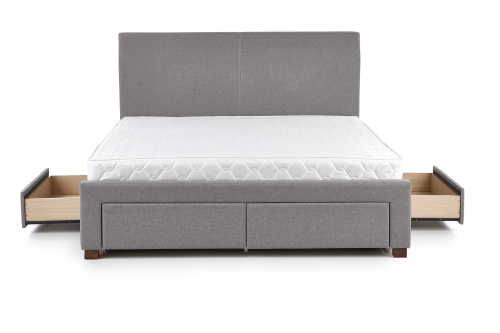 MODENA 160 cm łóżko tapicerowane z szufladami popiel (6p=1szt)