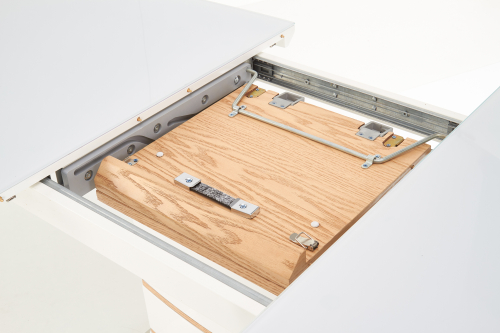 Stół rozkładany TORONTO 140-180/80/76 cm biały/dąb złoty