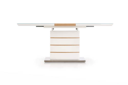 Stół rozkładany TORONTO 140-180/80/76 cm biały/dąb złoty