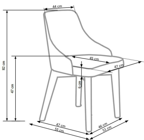 TOLEDO krzesło dąb miodowy / tap. Inari 22 (jasny beż) (1p=1szt)