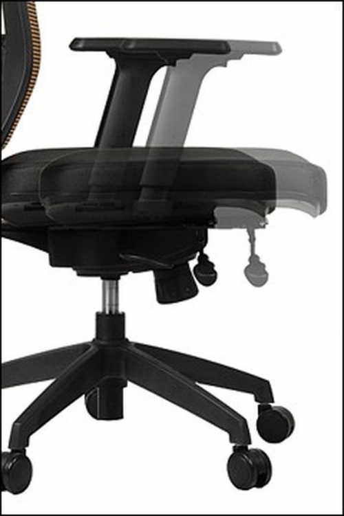 Fotel Biurowy GN-301 z wysuwem siedziska, czarny