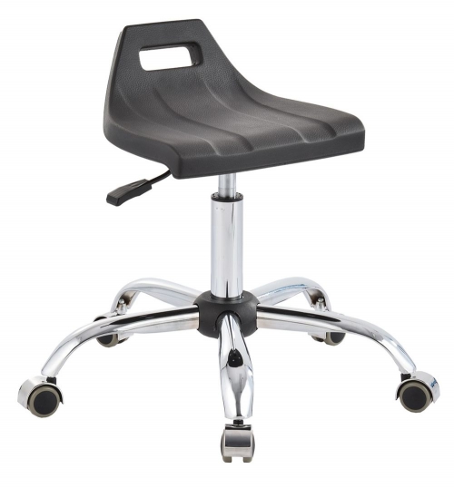 Hoker/Taboret laboratoryjny niski chrom