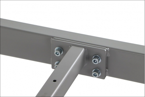 Stelaż metalowy do stołu/biurka NY-131A/80 z regulacją długości belki 120-180x szer.79,6xwys. 72,5 kolor aluminium