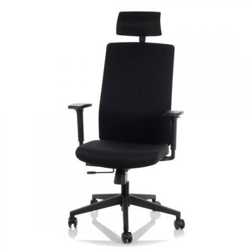 ZN-807-B-30  Fotel Biurowy czarny z wysuwem siedziska