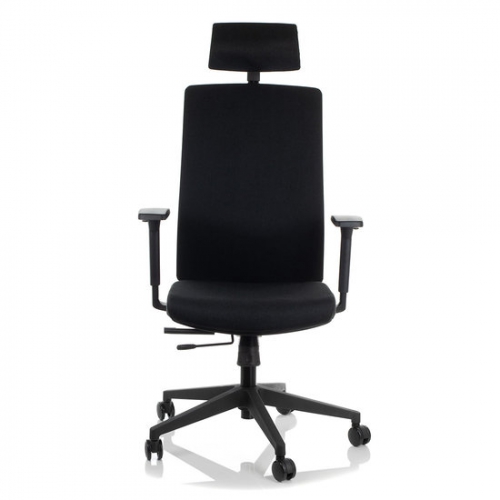 ZN-807-B-30  Fotel Biurowy czarny z wysuwem siedziska