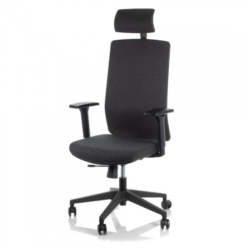 ZN-807-B-26  Fotel Biurowy szary z wysuwem siedziska