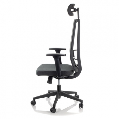 ZN-807-B-26  Fotel Biurowy szary z wysuwem siedziska