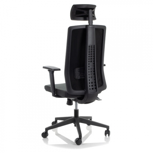 ZN-807-B-26  Fotel Biurowy szary z wysuwem siedziska