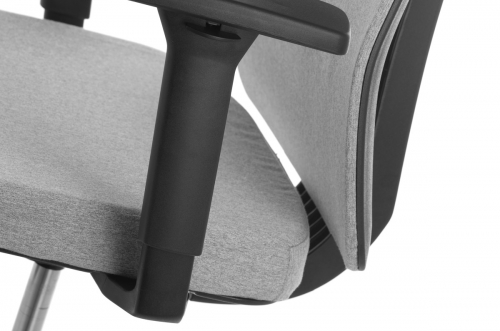 ZN-807-B-26  Fotel Biurowy szary z wysuwem siedziska