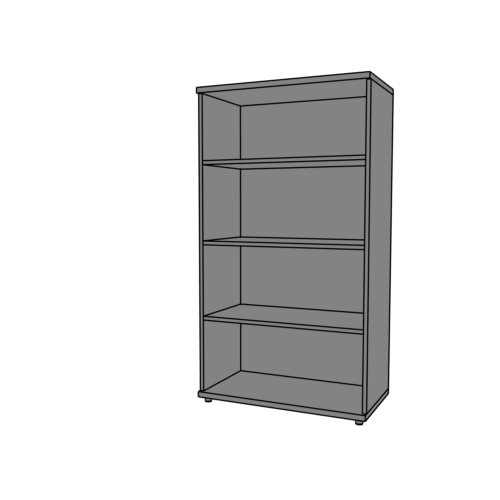 Regał biurowy RG1/4OH 80x40x148h