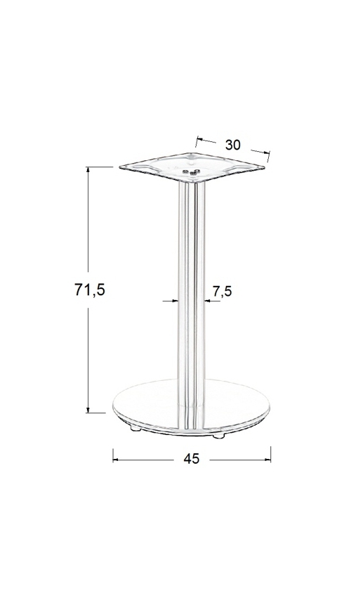 Podstawa do stolika SH-2001-1/S - wysokość 71,5 cm fi 45 cm 