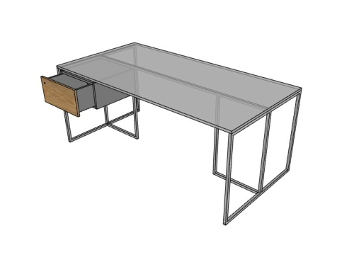 Szafka podwieszana HX001 do biurka z szufladą - 43x43x22,5h