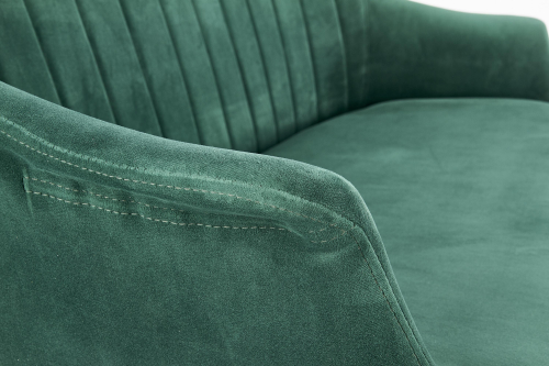 ELEGANCE 2 XL sofa tapicerka - ciemny zielony, nogi - złote