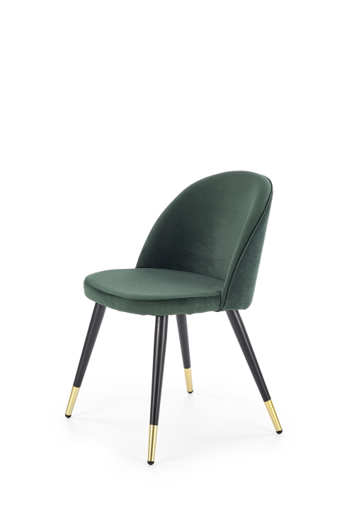 K315 krzesło nogi - czarne / złote, tapicerka - c. zielony (1p=4szt)
