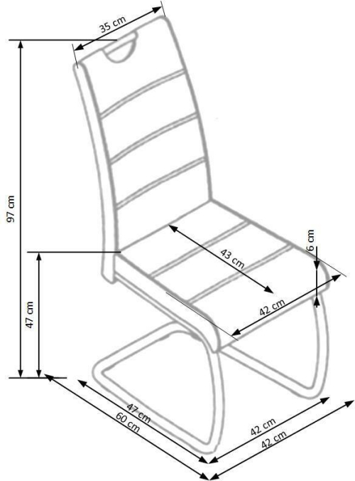 K349 krzesło popielaty (2p=4szt)