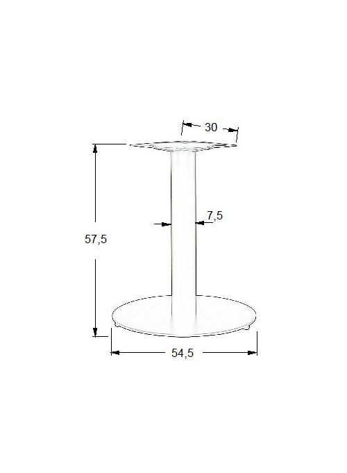 Podstawa do stolika SH-5001-5/L/B czarna - wysokość 57,5 cm fi 45 cm 