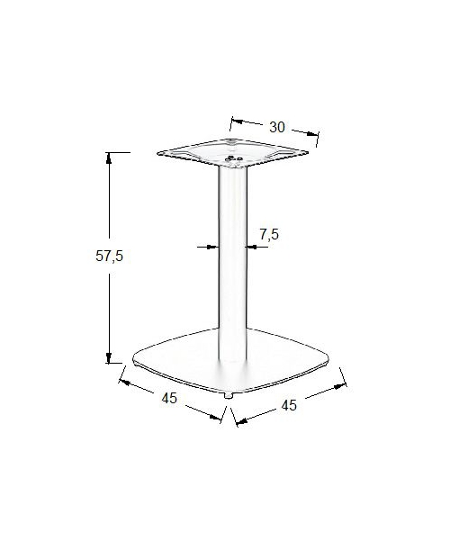 Podstawa do stolika SH-3050-2/L/B  45x45 cm, wys. 57,5 cm