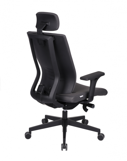 Fotel biurowy MAXPRO BT HD black/chrome