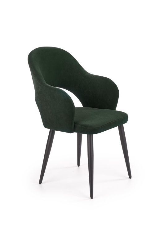 K364 krzesło w kolorze ciemno zielonym