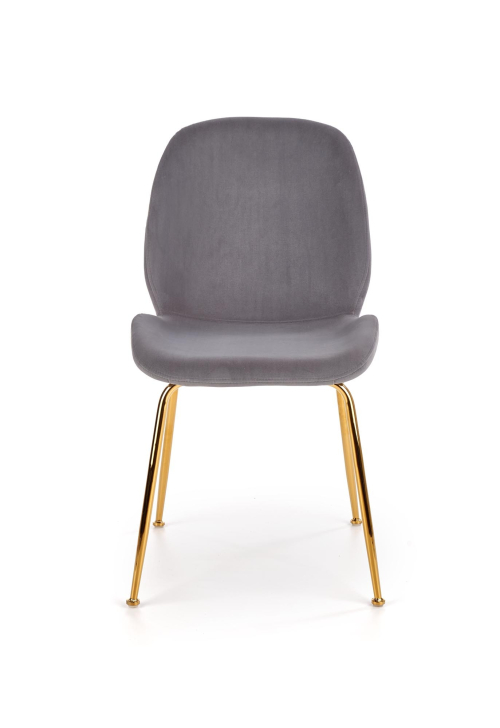 K381 krzesło w kolorze popielatym / złotym