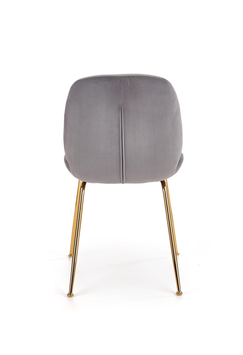 K381 krzesło w kolorze popielatym / złotym