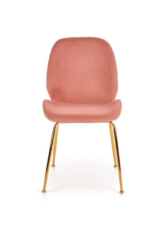 K381 krzesło w kolorze różowym / złotym