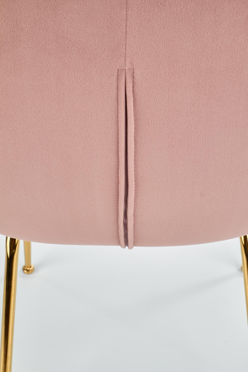 K381 krzesło w kolorze różowym / złotym