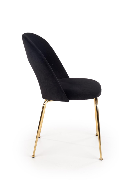 K385 krzesło w kolorze czarnym / złotym