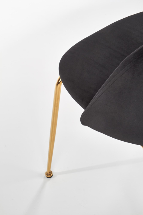 K385 krzesło w kolorze czarnym / złotym