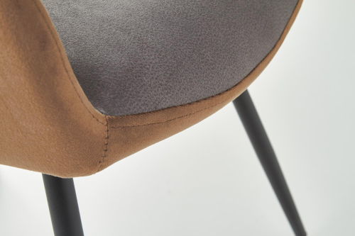 K392 krzesło w kolorze ciemnym popielatym- brązowym 